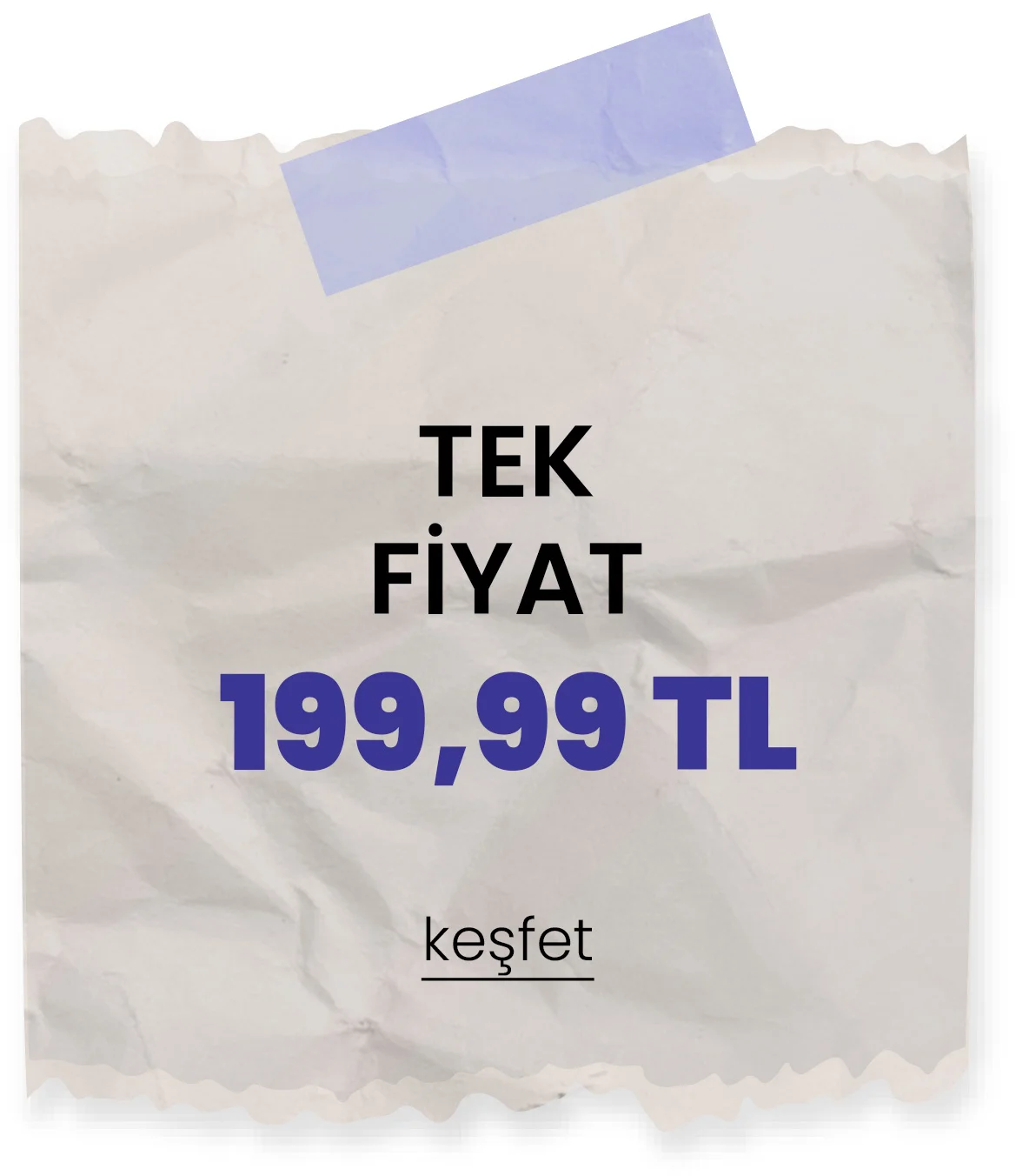 tek fiyat 199 tl